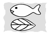 Kopiervorlage Fisch und Blatt - Kindergottesdienst