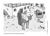 Zum Ausmalbild „Maria und Josef suchen eine Herberge in Bethlehem“ - Kindergottesdienst