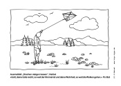 Vorschau Ausmalbild &bdquo;Drachen steigen lassen&ldquo; - Kindergottesdienst