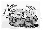 Zum Ausmalbild „Erntedank-Korb“ - Kindergottesdienst