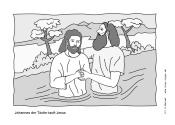 Vorschau Illustration &bdquo;Johannes der Täufer tauft Jesus&ldquo; für den Kindergottesdienst
