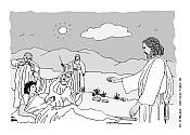 Zum Ausmalbild „Jüngling zu Nain“ - Kindergottesdienst