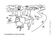 Zum Ausmalbild „Maria und Josef auf dem Weg“ - Kindergottesdienst