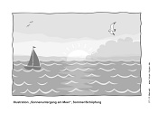 Vorschau Illustration &bdquo;Sonnenuntergang am Meer&ldquo; für den Kindergottesdienst