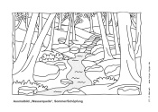 Vorschau Ausmalbild &bdquo;Wasserquelle&ldquo; für den Kindergottesdienst