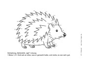 Zum Zahlenbild &bdquo;Igel&ldquo; - Kindergottesdienst