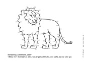 Zum Zahlenbild „Löwe“ - Kindergottesdienst