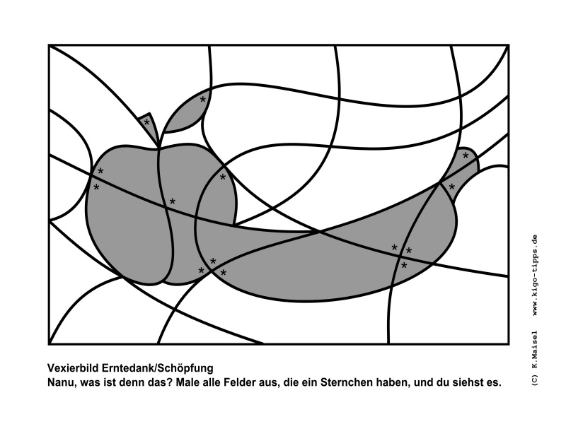 Vorschau Vexierbild &bdquo;Apfel und Banane&ldquo; für den Kindergottesdienst