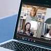 Abb. Videokonferenz auf Laptop-Bildschirm Abb. Videokonferenz auf Laptop-Bildschirm