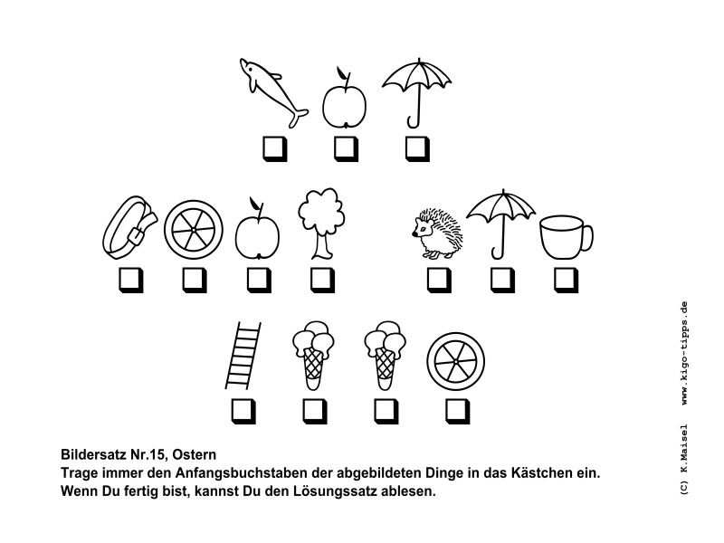 Abb. Rätsel zu Ostern - Kindergottesdienst