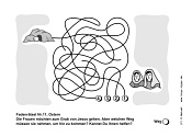 Fadenrätsel Nr.11, Ostern, Lösung: Weg&nbsp;3 - Kindergottesdienst