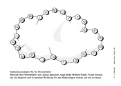 Kettenbuchstaben Nr.15, Himmelfahrt, Lösung: JESUS KEHRT ZUM HIMMEL ZURÜCK - Kindergottesdienst