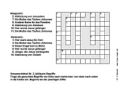 Kreuzworträtsel Nr.3, allgemeine bibl. Begriffe - Kindergottesdienst