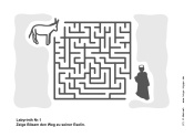 Labyrinth Nr.1, Bileam und seine Eselin - Kindergottesdienst
