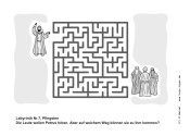 Labyrinth Nr.7, Pfingsten, Die Menschen wollen Petrus zuhören - Kindergottesdienst