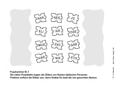 Puzzlewörter Nr.1, Lösung: NIKODEMUS, ZACHARIAS, ELISABETH, JOHANNES - Kindergottesdienst