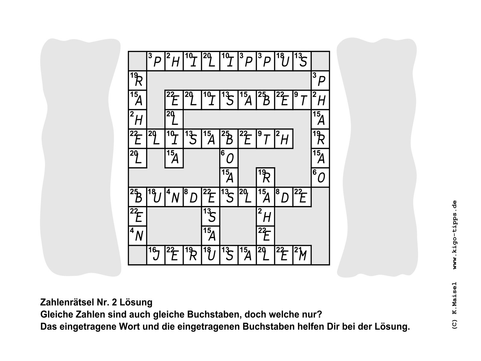 Zahlenr tsel Kindergottesdienst Ideen Und Material Die KiGo Tipps
