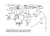Suchbild „Maria und Josef auf dem Weg“ - Kindergottesdienst