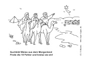 Suchbild „Weise aus dem Morgenland sehen den Stern“ - Kindergottesdienst