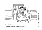 Suchbild „Jesus im Stall - die Hirten kommen“ - Kindergottesdienst