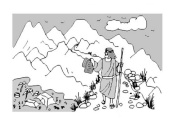 Suchbild „Mose bringt die Gebote mit“ - Kindergottesdienst