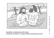 Vorschau Suchbild &bdquo;Johannes tauft Jesus&ldquo; für den Kindergottesdienst