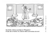 Suchbild &bdquo;Petrus predigt an Pfingsten&ldquo; - Kindergottesdienst