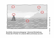 Vorschau Suchbild &bdquo;Sonnenuntergang am Meer&ldquo; für den Kindergottesdienst