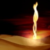 Abb. Feuersäule in der Wüste